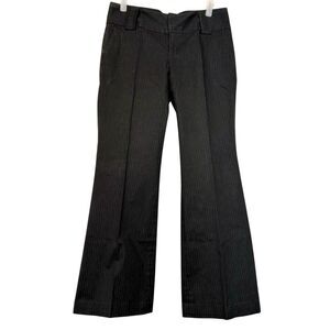 Banana Republic Pinstripe Stretch Flare Leg Casual Dress Pants Black Size 4